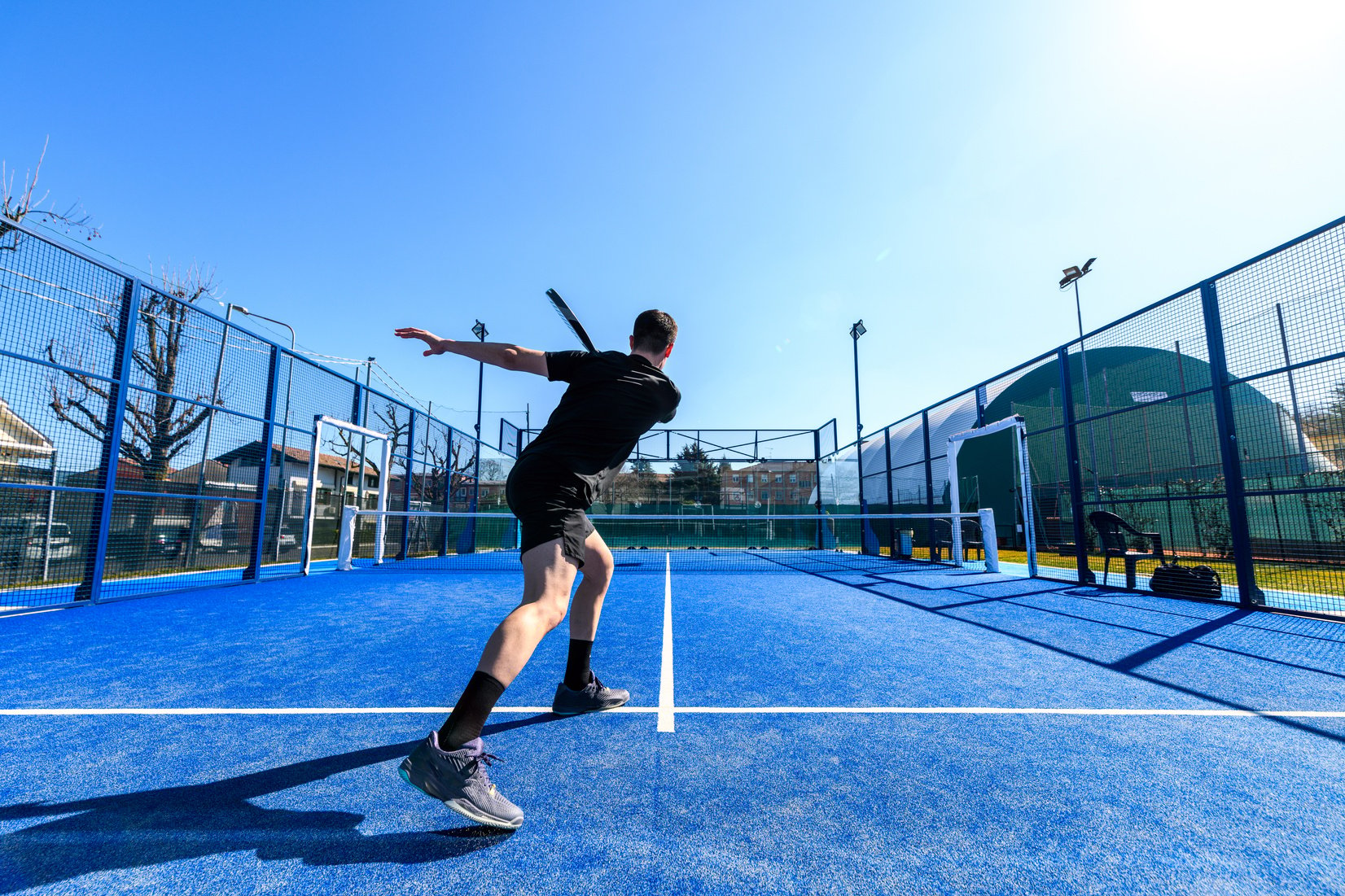 Young people playing Padel Tennis